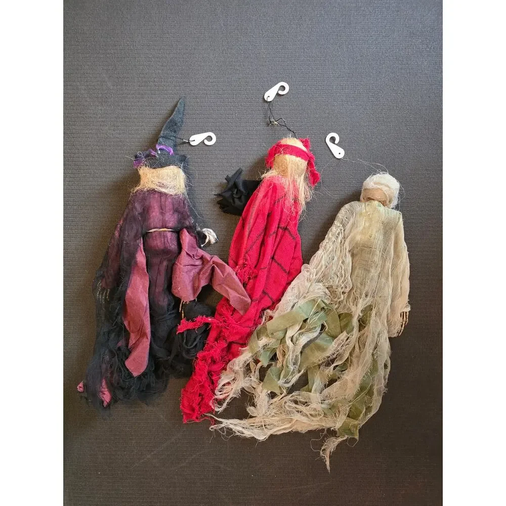 Hanging Halloween Skeletons --Witch, Pirate, Mummy Tree Hangers READ